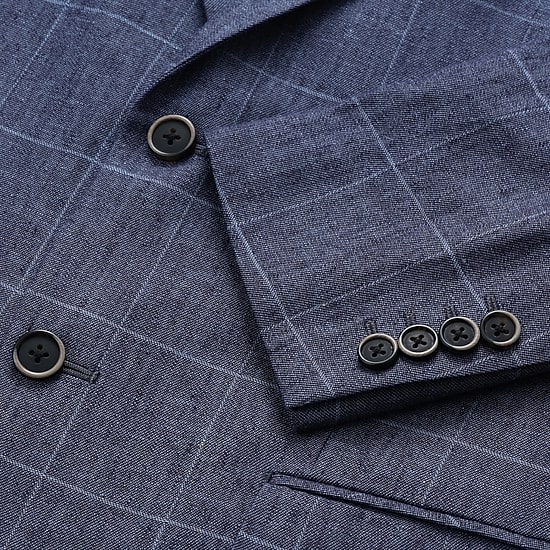 Haggar Mens Big and Tall Windowpane Classic Fit Sport Coat