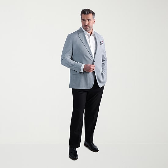 Haggar JMH Mens Big and Tall Geometric Stretch Fabric Classic Fit Sport Coat