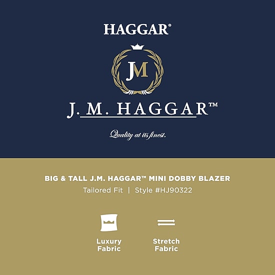 Haggar JMH Mens Big and Tall Geometric Stretch Fabric Classic Fit Sport Coat
