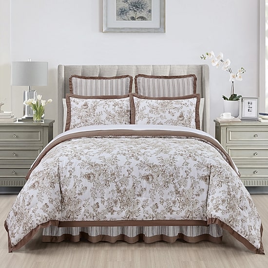 Laurel Manor Toile Garden Comforter Set