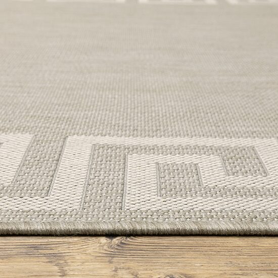 Covington Home Pamplona Greek Key Border 22" X 87" Indoor Outdoor Rectangular Runner