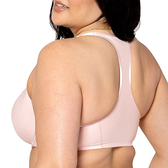 Curvy Couture Sheer Mesh Front-Close T-Shirt Bra- 1619
