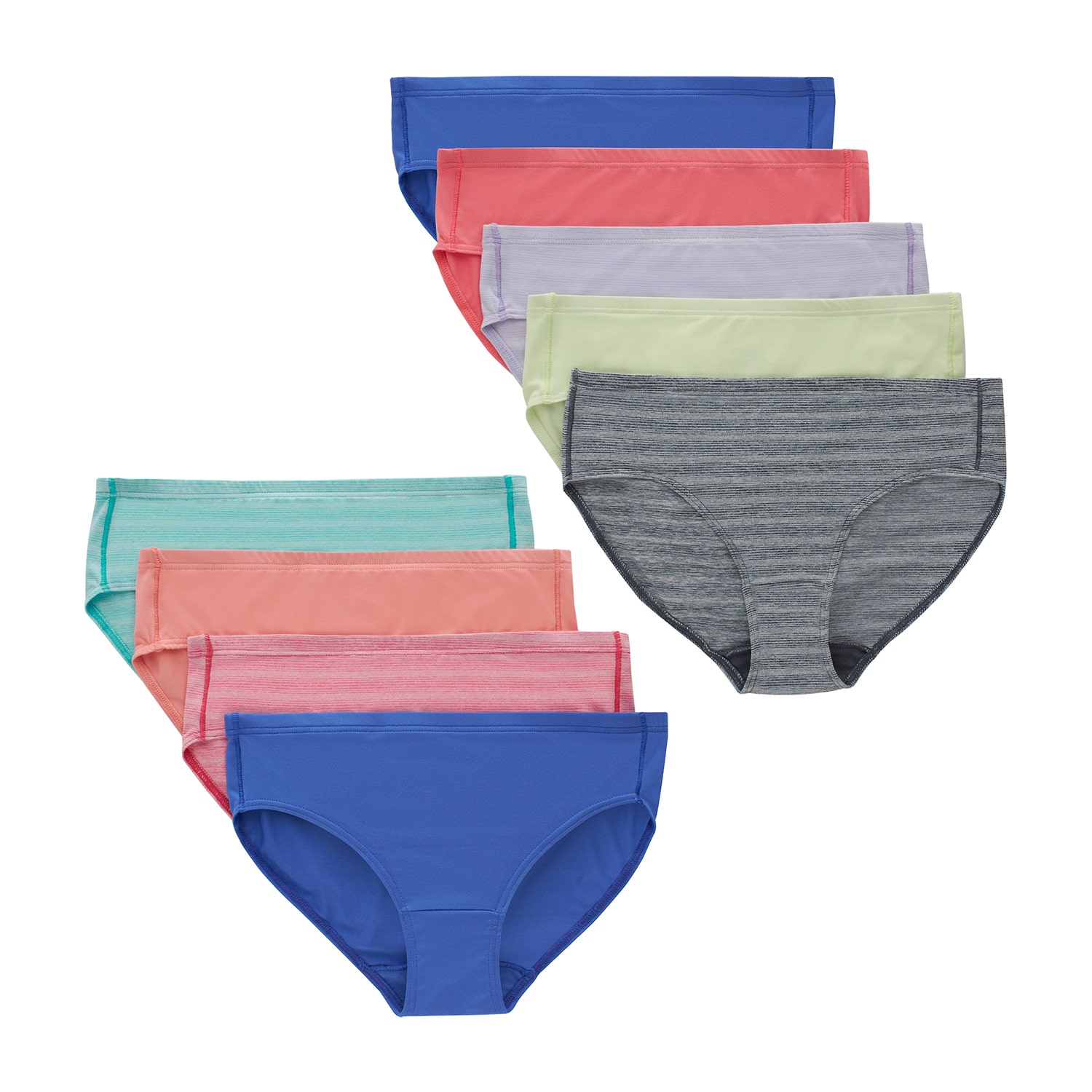 Hanes Pure Comfort Microfiber Bonus Pack Little & Big Kid Girls 9 Hipster Panty Gupsh9