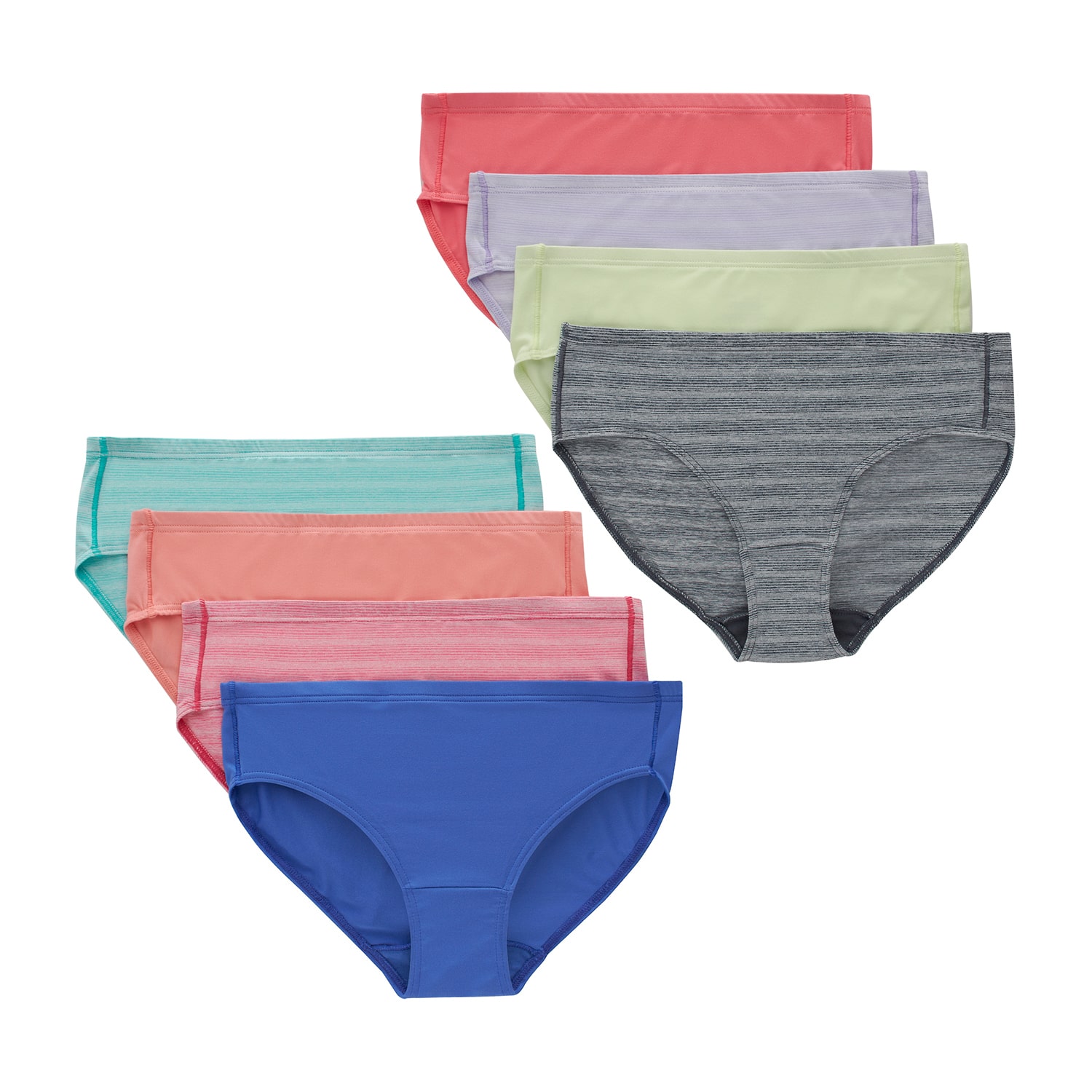 Hanes Pure Comfort Microfiber Little & Big Kid Girls 8 Pack Hipster Panty Gupsyh