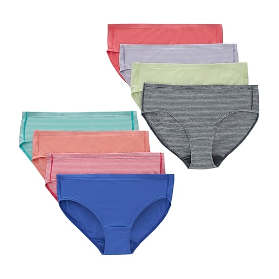 Hanes Pure Comfort Microfiber Little & Big Kid Girls 8 Pack Hipster Panty Gupsyh