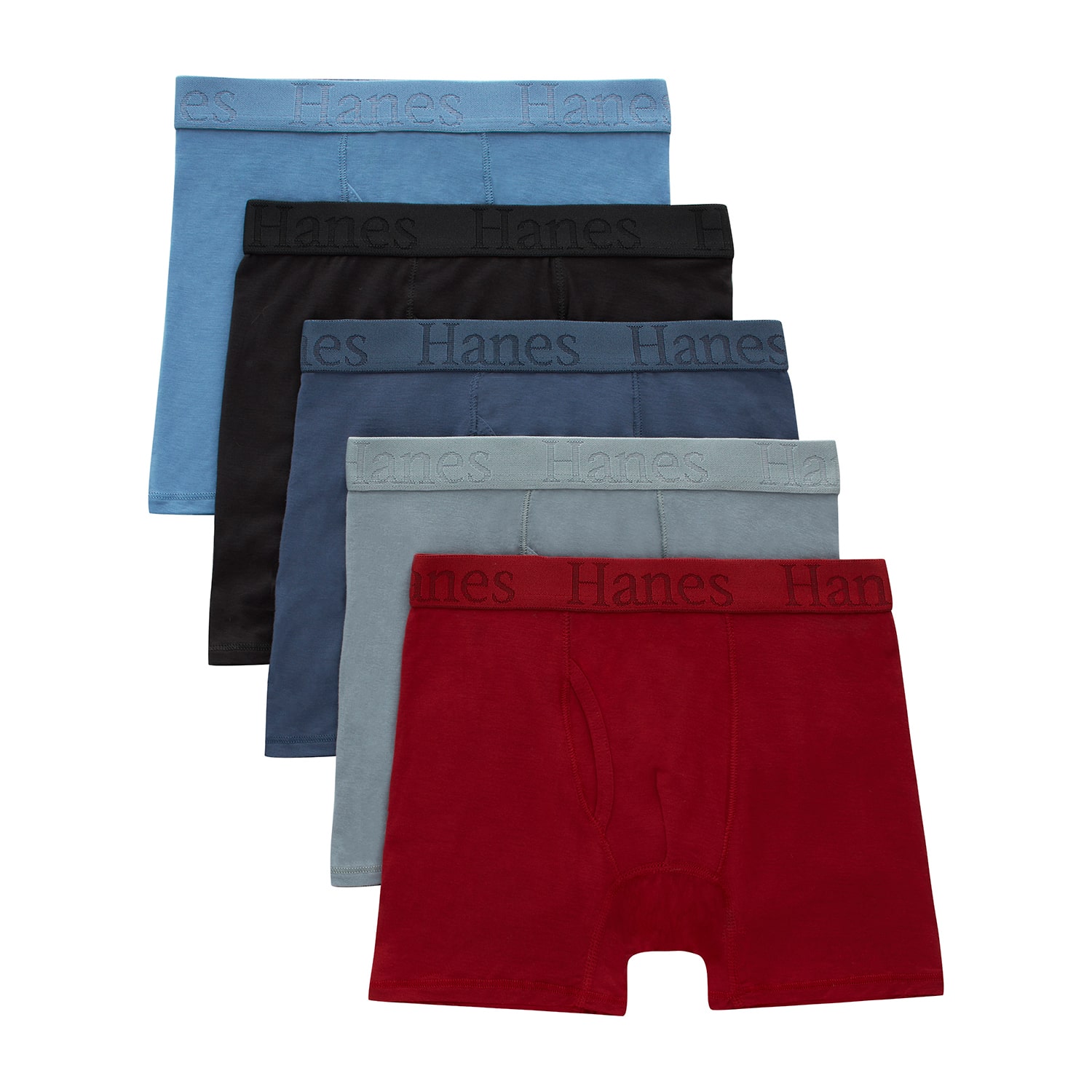 Hanes Originals Super Soft Little & Big Kid Boys 5 Pack Boxer Briefs Buo2bc