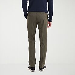men's wrinkle free dress pant green color regular fit Pants - Men Dark green