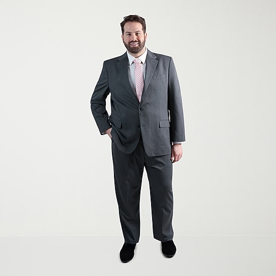 Haggar JMH Diamond Weave Mens Big and Tall Regular Fit Suit Jacket