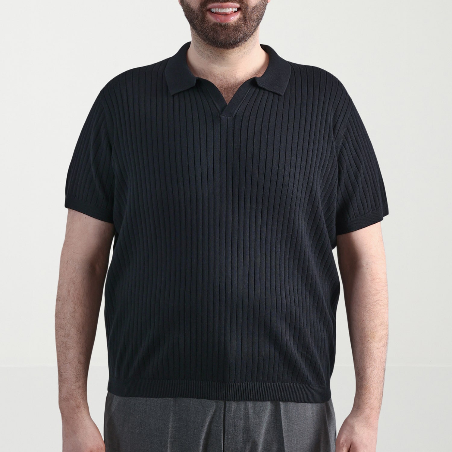 Haggar Johnny Collar Big and Tall Mens Short Sleeve Polo Sweater