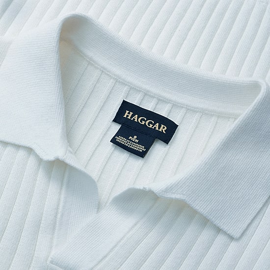 Haggar Johnny Collar Big and Tall Mens Short Sleeve Polo Sweater