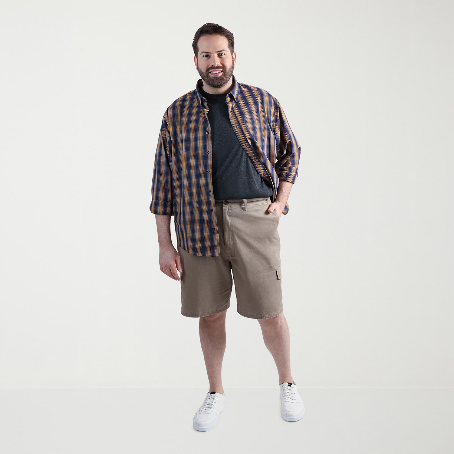 Haggar Mens 10 1/2" Big and Tall Cargo Short