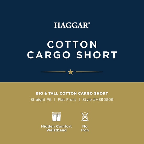 Haggar Mens 10 1/2" Big and Tall Cargo Short
