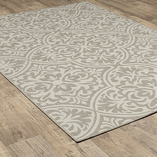 Covington Home Pamplona Damask Flatweave Indoor Outdoor Rectangular Area Rug