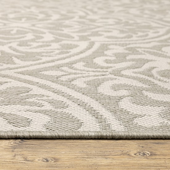 Covington Home Pamplona Damask Flatweave Indoor Outdoor Rectangular Area Rug