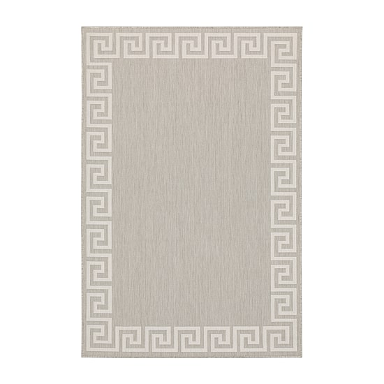 Covington Home Pamplona Greek Key Border Indoor Outdoor Rectangular Area Rug
