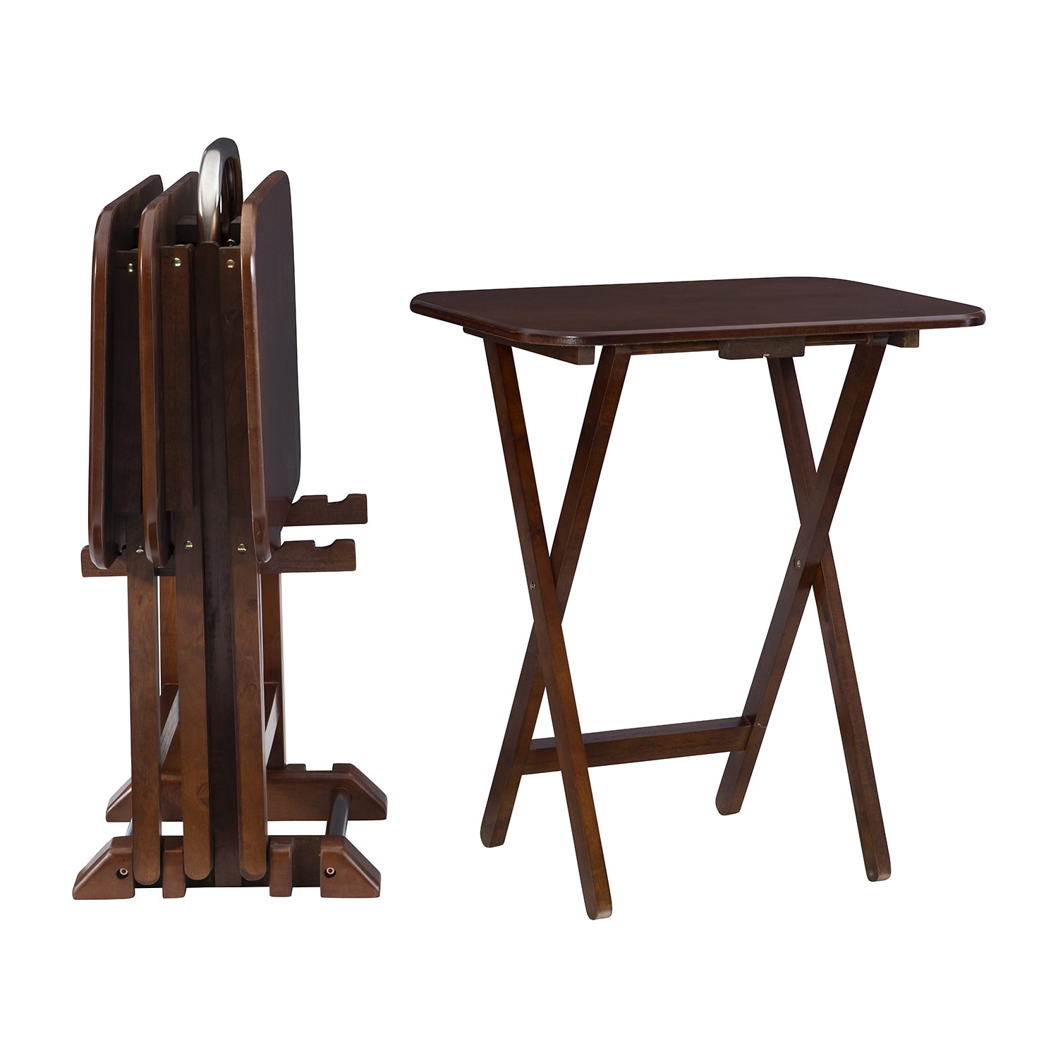 Lacarpe 4-pc. TV Tray Table with Stand