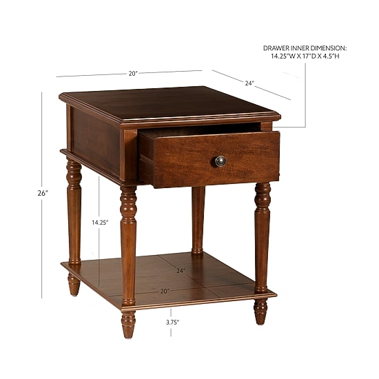 Linon Percy Living Room Collection 1-Drawer End Table