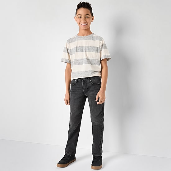 Thereabouts Little & Big Kid Boys Adjustable Waist Stretch Fabric Slim Fit Jean