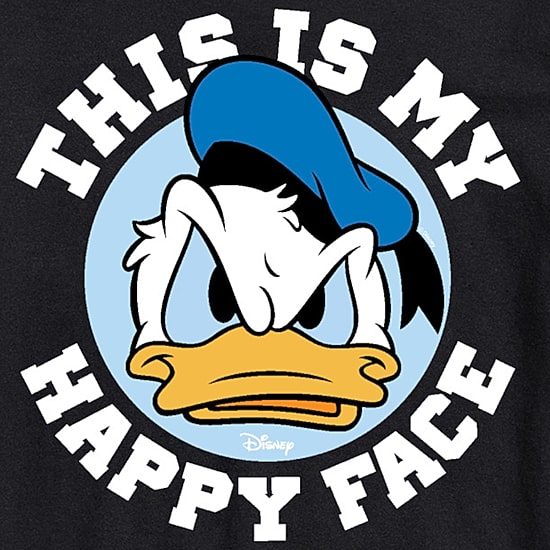 Mens Crew Neck Short Sleeve Regular Fit Donald Duck Big and Tall Graphic T-Shirt