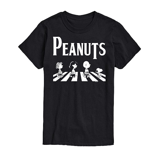 Mens Crew Neck Short Sleeve Regular Fit Peanuts Big and Tall Graphic T-Shirt