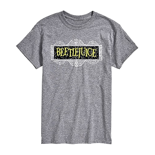 Mens Crew Neck Short Sleeve Regular Fit Beetlejuice Big and Tall Graphic T-Shirt, 5x-large, Gray