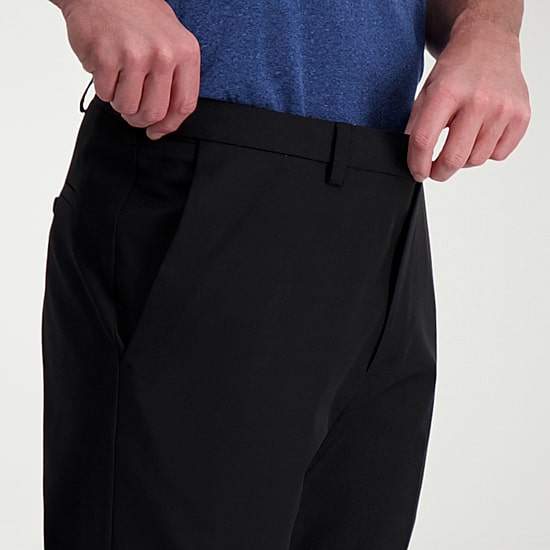 Haggar Cool Right Performance Flex Mens Classic Fit Flat Front Pant