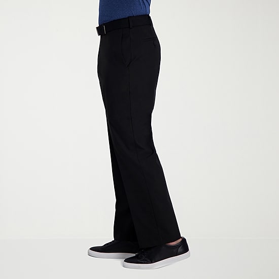 Haggar Cool Right Performance Flex Mens Classic Fit Flat Front Pant