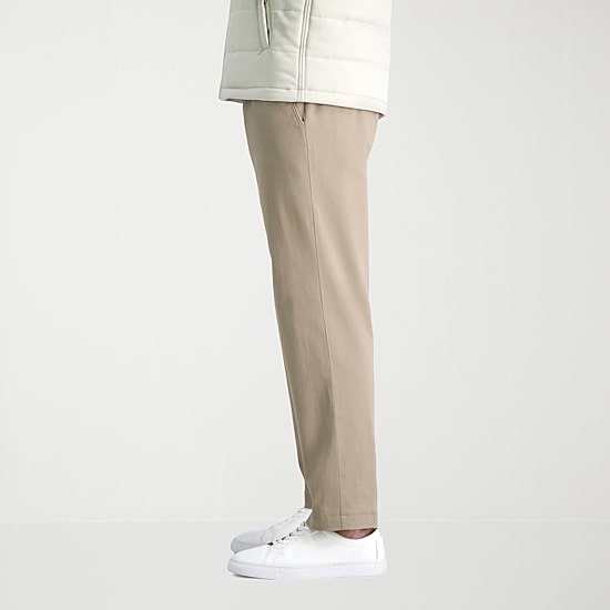 Haggar Life Khaki Comfort Chino Mens Comfort Waistband Straight Fit Flat Front Pant