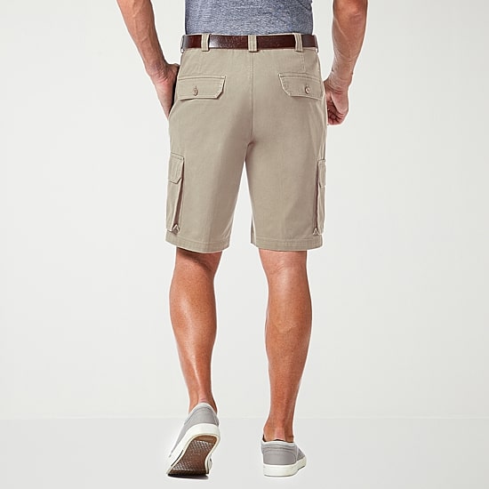 Haggar Stretch Comfort Cargo Stretch Tech Mens 10" Stretch Fabric Cargo Short