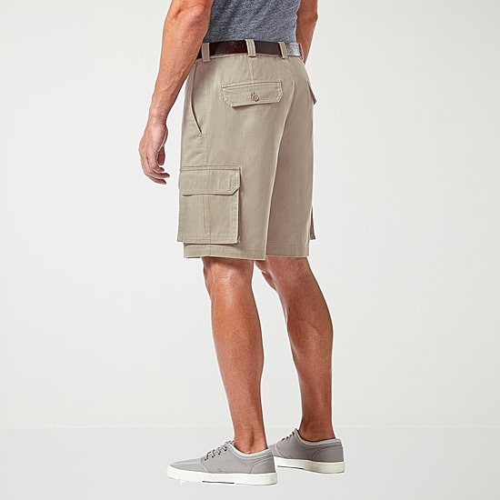 Haggar Stretch Comfort Cargo Stretch Tech Mens 10" Stretch Fabric Cargo Short