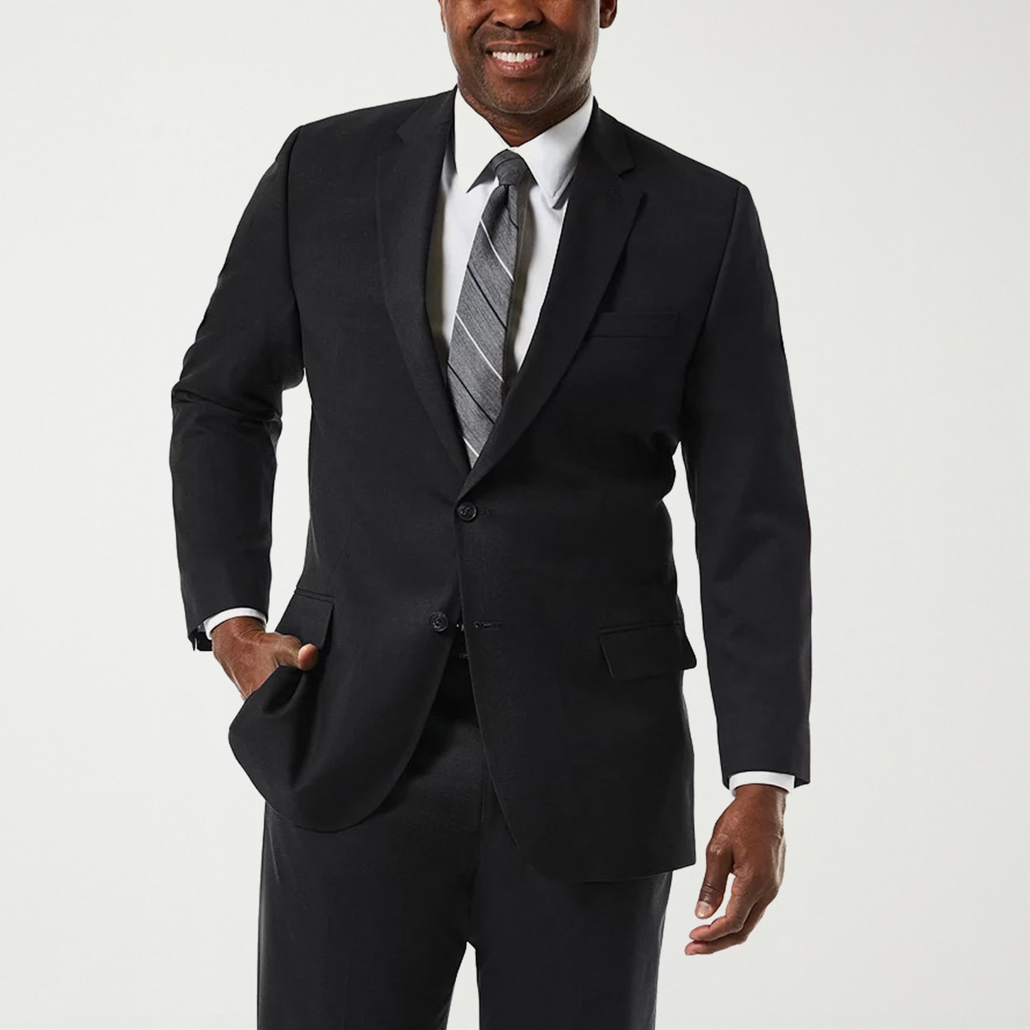 Haggar JMH Premium Stretch Sharkskin Mens Fabric Classic Fit Big and Tall Suit Jacket