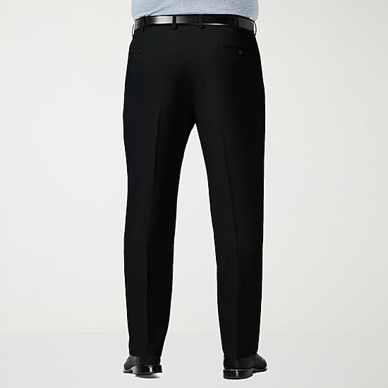 Haggar Premium Comfort Expandable Waist Mens Classic Fit Big and Tall Dress Flat Front Pant