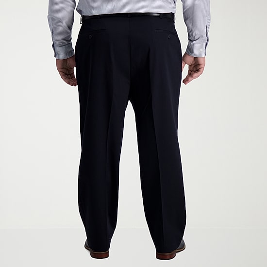 Haggar Iron Free Premium Khaki Mens Classic Fit Big and Tall Flat Front Pant