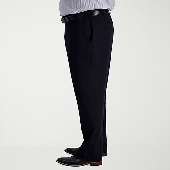 Haggar Iron Free Premium Khaki Mens Classic Fit Big and Tall Flat Front Pant