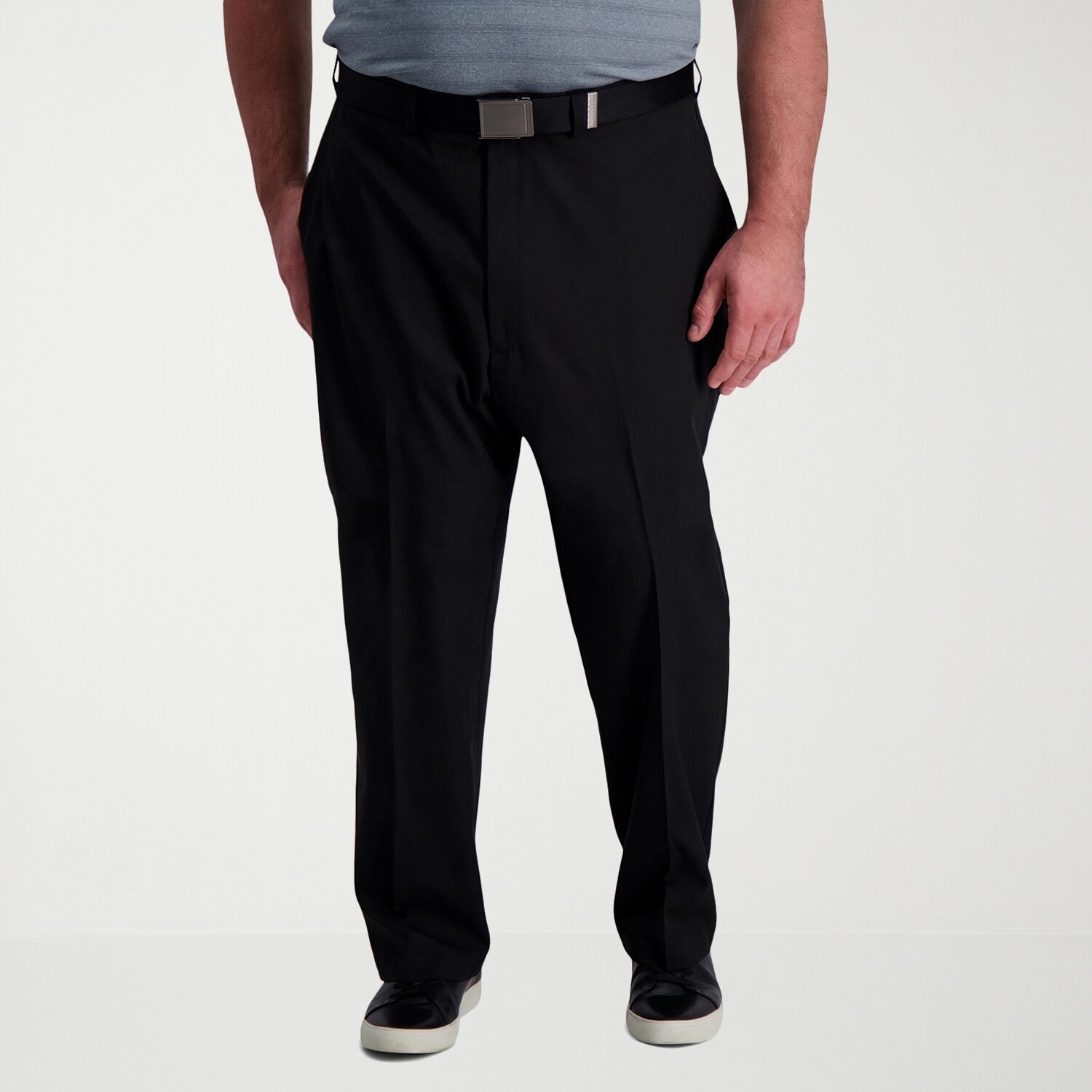 Haggar Cool Right Performance Flex Mens Classic Fit Big and Tall Flat Front Pant