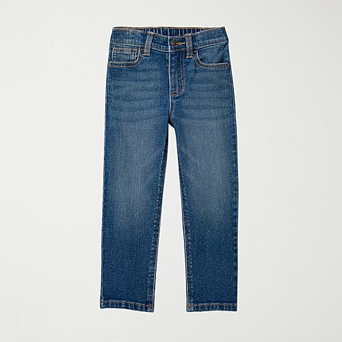 Okie Dokie Toddler & Little Boys Adjustable Waist Straight Leg Jean, 2t, Blue