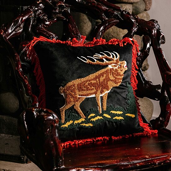 Makers Collective Camp Wandawega Elk Needle-Punched Square Throw Pillow