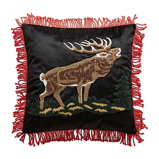 Makers Collective Camp Wandawega Elk Needle-Punched Square Throw Pillow