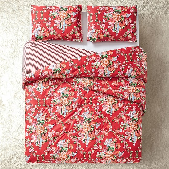 JUNK GYPSY Garden Society  Sateen Reversible Comforter Set