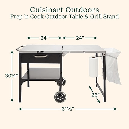 Cuisinart Outdoors Prep 'N Cook Table and Grill Set