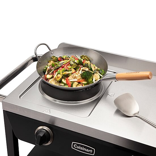 Cuisinart Outdoors Carbon Steel Hammered 12" Round Wok
