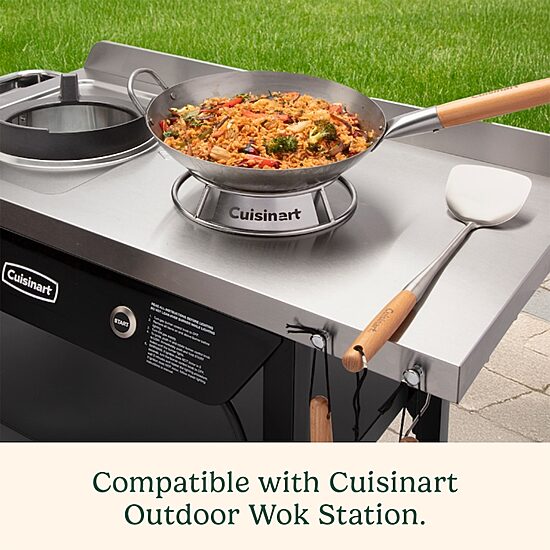 Cuisinart Outdoors Carbon Steel Hammered 12" Round Wok
