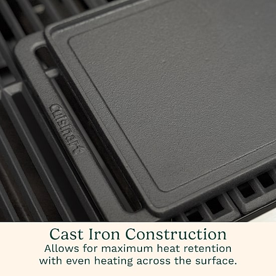 Cuisinart Outdoors Reversible Cast Iron Plate Grill Pans