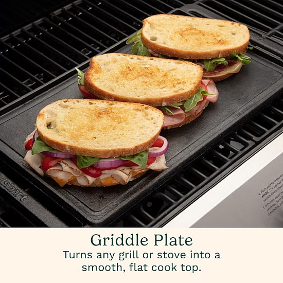 Cuisinart Outdoors Reversible Cast Iron Plate Grill Pans