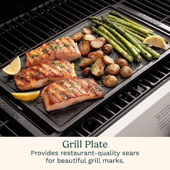 Cuisinart Outdoors Reversible Cast Iron Plate Grill Pans