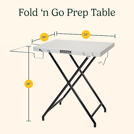 Cuisinart Outdoors Fold N' Go Prep Table Grill Set