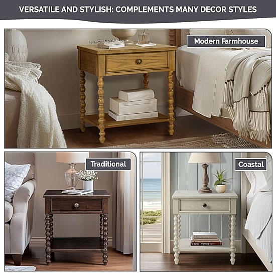Madison Park Signature Beckett Bedroom Collection 1-Drawer Nightstand