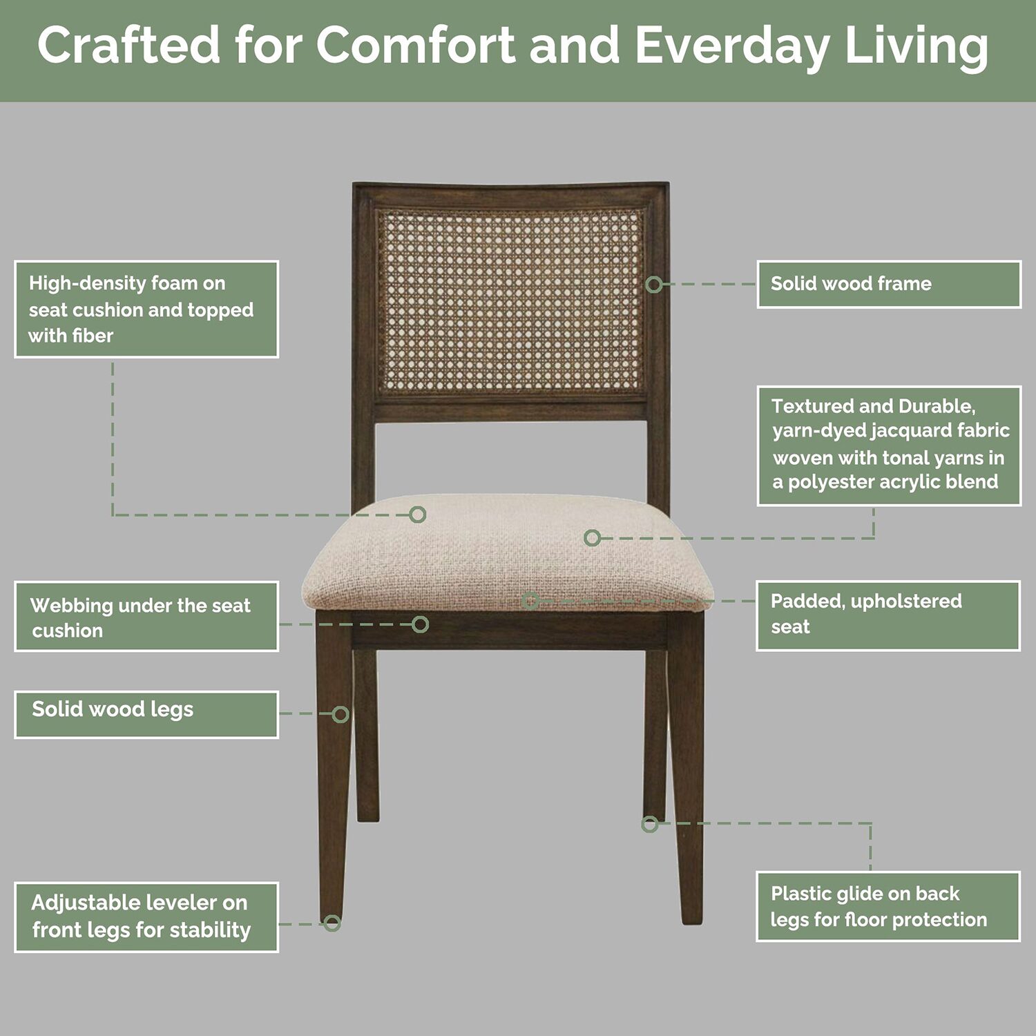 INK+IVY Kelly 2-pc. Upholstered Dining Chair