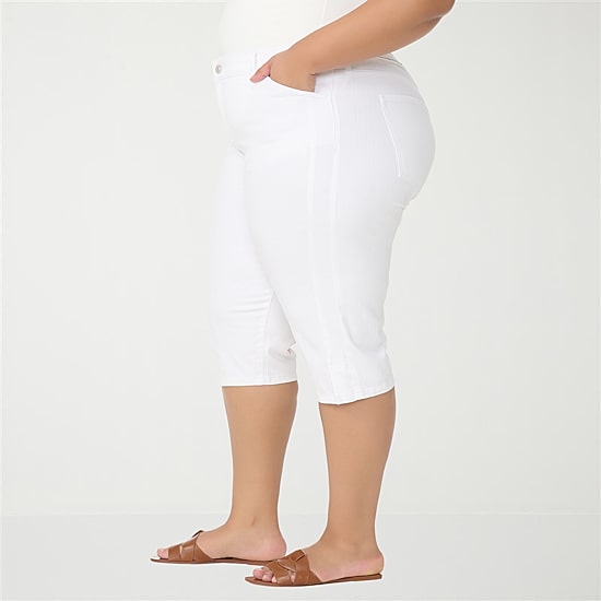 Gloria Vanderbilt Womens Plus Capri Jean