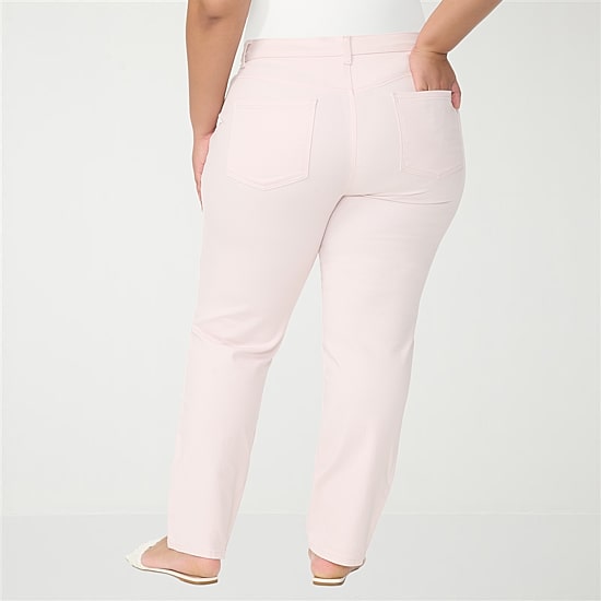 Gloria Vanderbilt Amanda Womens Plus High Rise Stretch Fabric Tapered Leg Jean